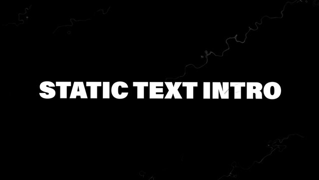 Static Text Intro Reveal
