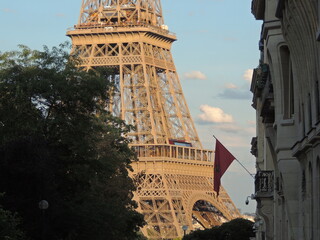 Eiffel Tower and the Embassy of Morocco