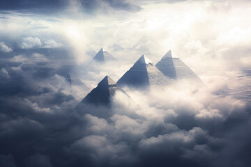 Pyramids in the clouds