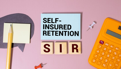 Self-insured retention SIR insurance on a desk.