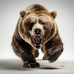 Obraz premium bear in front of a white background