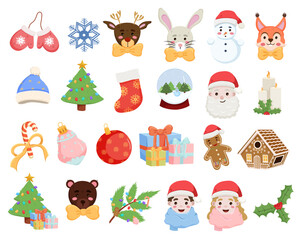 Christmas icons set