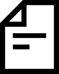 横書きの文字が並ぶ書類のベクターアイコン