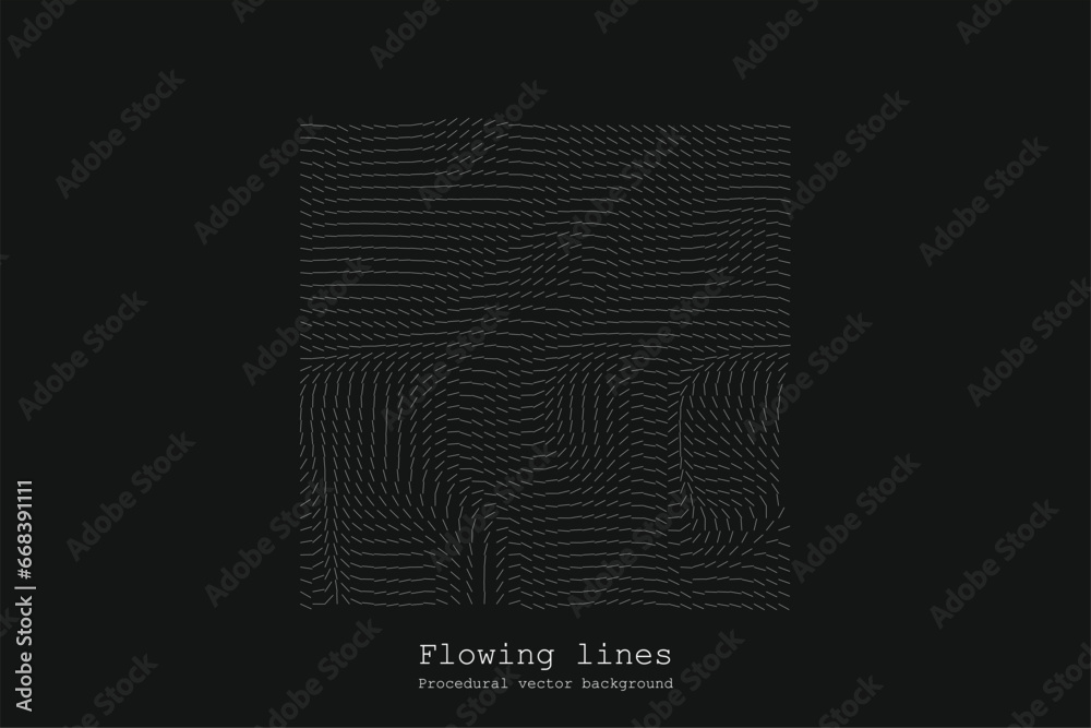 Poster abstract line matrix pattern. noise flow dynamic.