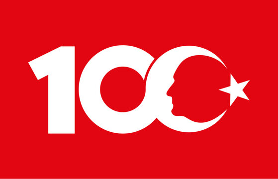 100th anniversary of the republic of T&uuml;rkiye logo