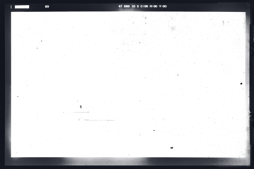 Retro photo film frame of a middle format camera with dust and scraches on transparent background (png image)