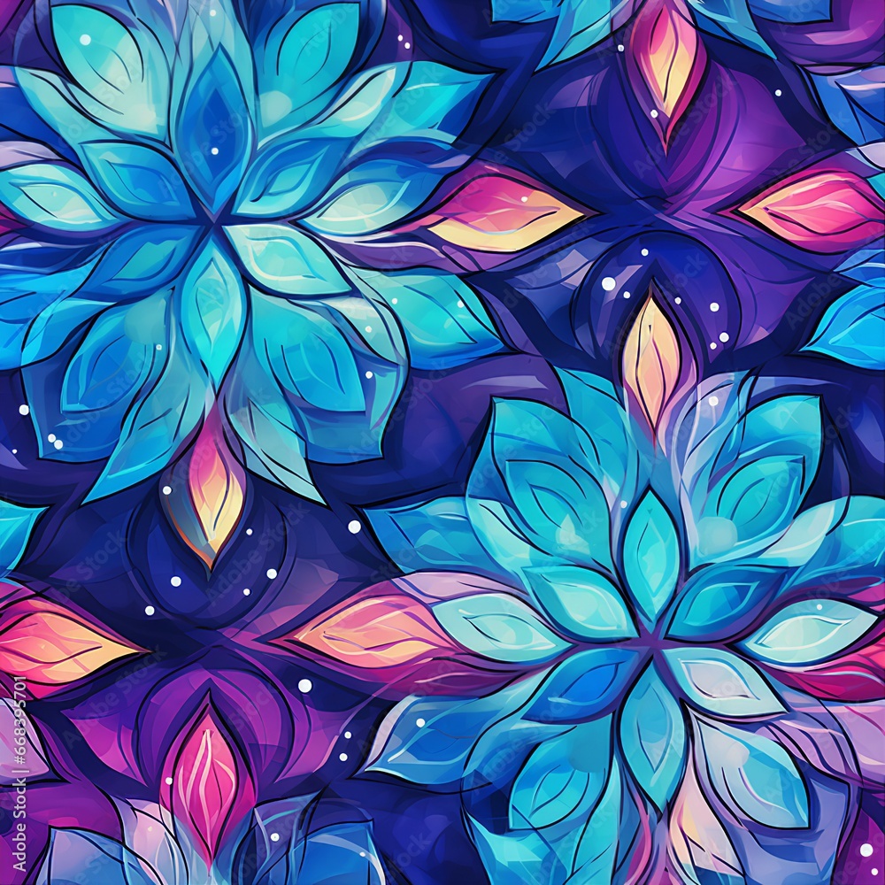 Aufkleber celestial kaleidoscope realms pattern