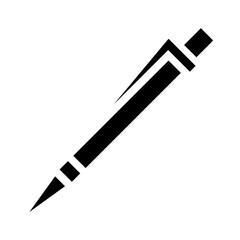 Black Abstract Mechanical Pencil Stationery Icon