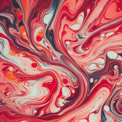 Colorful marble paint. red marble pattern abstract texture, concept graphic resources, generative ai	