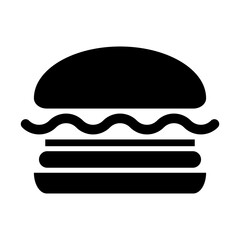 Black Abstract Simplistic Burger Icon