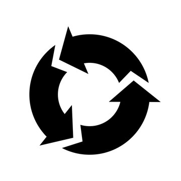 recommend clip art: Black Abstract Simplistic Circle Recycling Icon