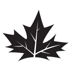 Black Abstract Simplistic Vine Leaf Icon
