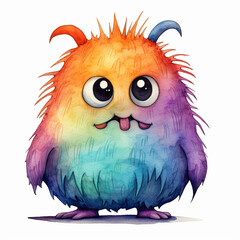 Vibrant Watercolor Monster Bringing Color to the World