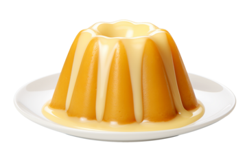 delicious pudding sweet dessert isolated