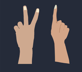 Obraz premium set of hand gestures