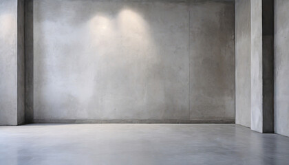 concrete wall room and concrete floor empty background
