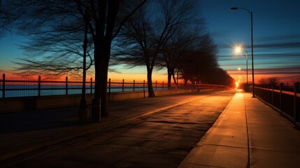 Obraz premium Moment as shadows stretch and day gives way to night