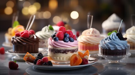 Variety of sugar-free desserts