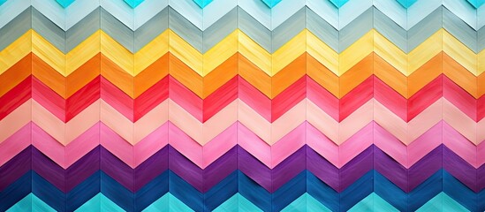 Obraz premium Colorful pattern with zigzag stripes for backgrounds and design