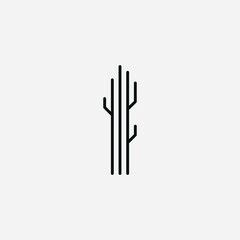Cactus logo design illustration vector template