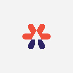 Abstract geometric arrow triangle logo design illustration vector template