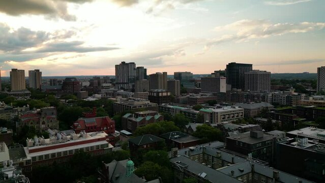 Aerial Sunset Shot at the University of Pennsylvania Campus - Pt. 5