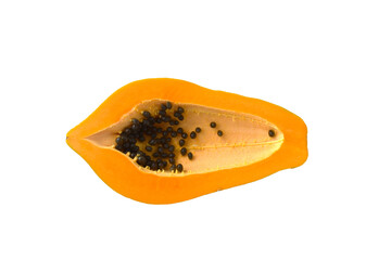 papaya isolated on white background