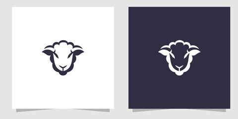 sheep logo design vector