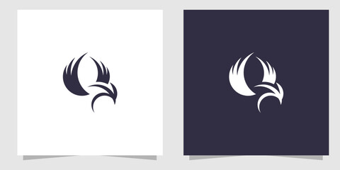 falcon logo design vector