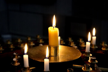 candles in the church