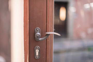 Obraz premium door handle and lock