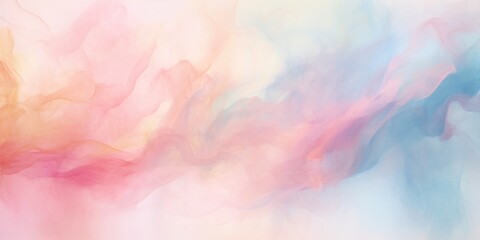 Watercolor Wash in Pastels: An abstract depiction reminiscent of a watercolor wash with soft pastel colors, lending an artistic and soothing touch , abstract wallpaper background - obrazy, fototapety, plakaty