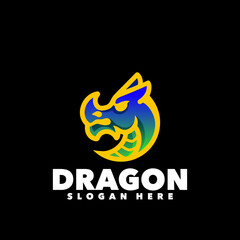 Dragon line gradient colorful logo for company