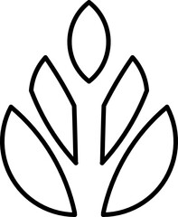 Minimalist decorative leaves for logos