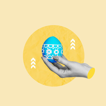 Hand with easter egg, decorating easter egg, easter business, celebrating easter, easter egg, hand, two objects, pisanka, easter egg, easter, holding, easter egg hunt, hidden face, celebration