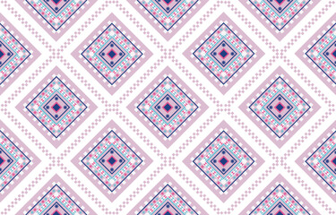 Ethnic tribal Aztec colorful background. Seamless tribal pattern, folk embroidery, tradition geometric Aztec ornament. Tradition Native and Navaho design for fabric, textile, print, rug, paper, diamon