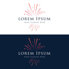 Creative colorful splash logo template design in modern style. Logo type for business, brand, celebration, fireworks, star.