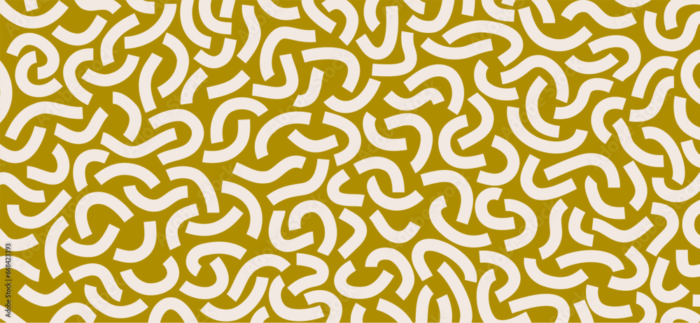 Poster curved lines isolated on yellow background. abstract background