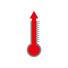 Temperature with thermometer. Vector illustration. EPS 10.
