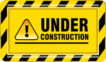 Illustration vector graphic of under construction signboard design template