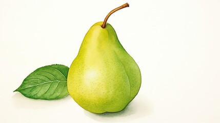 洋梨の水彩イラスト