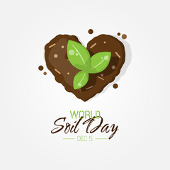 World Soil Day poster with tree shoots grow above the ground