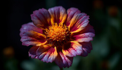 Vibrant colored daisy blossoms in a fresh meadow of summer generated by AI