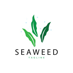 Seaweed Logo Design, Underwater Plant Design Illustrations, Cosmetics and Food Ingredient