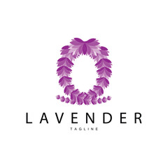 Lavender Logo, Hand Drawn Wedding Plant Design, Vector Lavender Plant Perfume Illustration Design