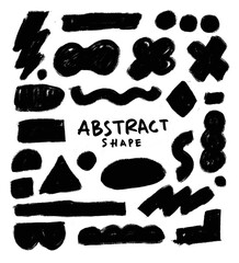 abstract black shape element