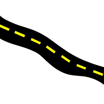 recommend clip art: black road with yellow solid line