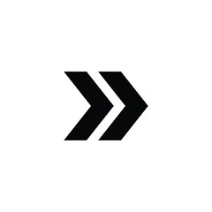 black arrow icon transparant backgorund flat design simple pointed double arrows right direction symbol