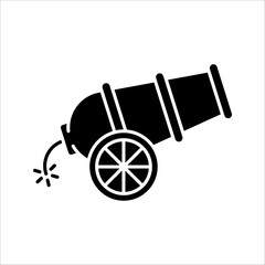 Linear canon icon from Army and war outline collection. vector illustration on white background