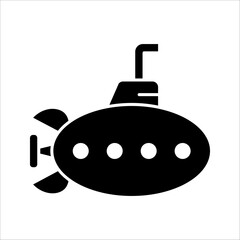 military submarine watercraft sub vector icon for website vector illustration on white background